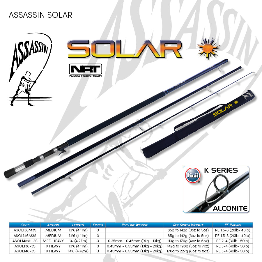 ASSASSIN SOLAR MH 14FT 4-6OZ - The Fishing Specialist